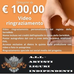 Donazione di 100 euro: VIDEO RINGRAZIAMENTO